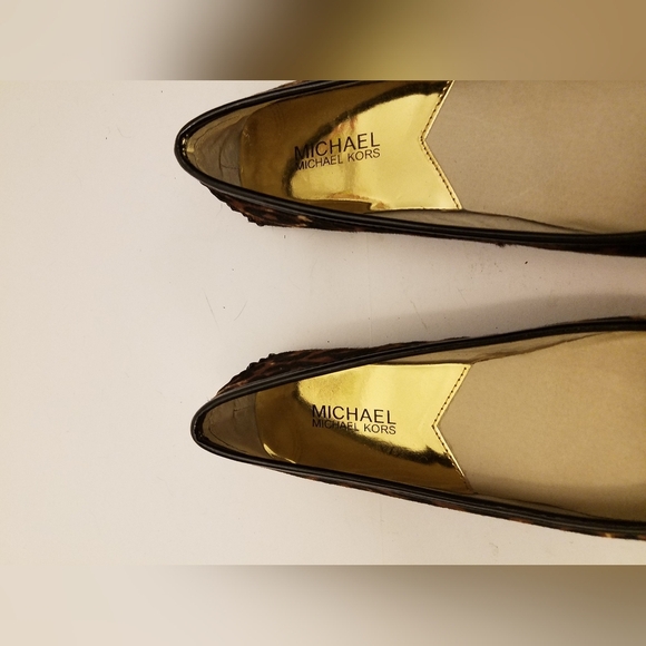 Michael Michael Kors Fulton Calf Hair Cheetah Print Ballerina Flats  Size 7.5 - Picture 4 of 11